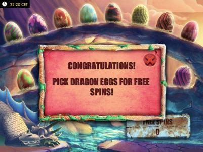 Pick dragon eggs for free spins!