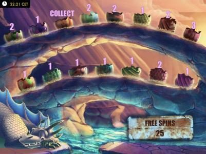 25 free spins awarded from the Dragon Pick Feature