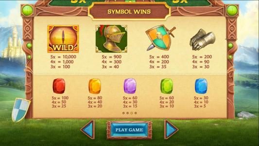 slot game symbols paytable