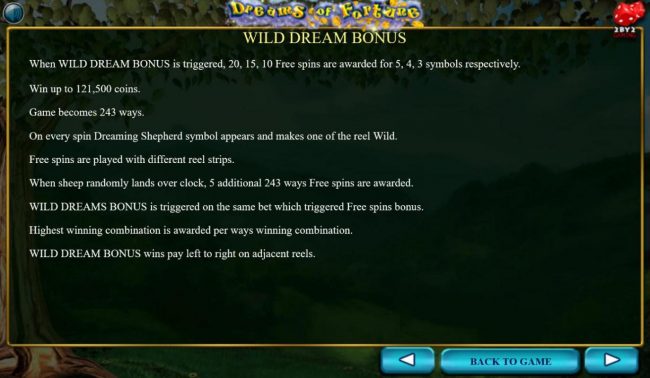 Wild Dream Bonus Rules