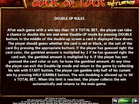 Double Up Game Rules