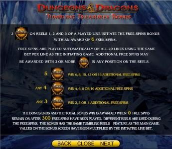 Tumbling Treasure Bonus Feature Rules