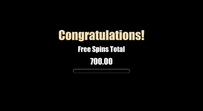The free spins feature pays out a total of 700.00 for big win!