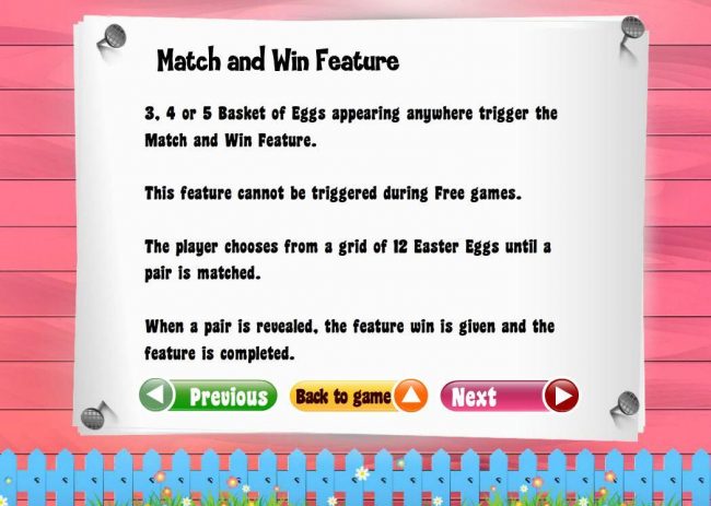 Match and Win Feature Rules