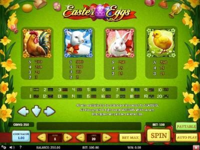 High value slot game symbols paytable and Payline Diagrams