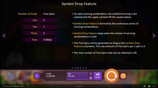 Symbol Drop Feature