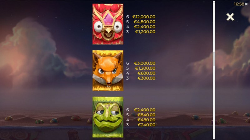 Easter Island 2 :: Paytable - High Value Symbols