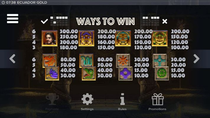 Paytable