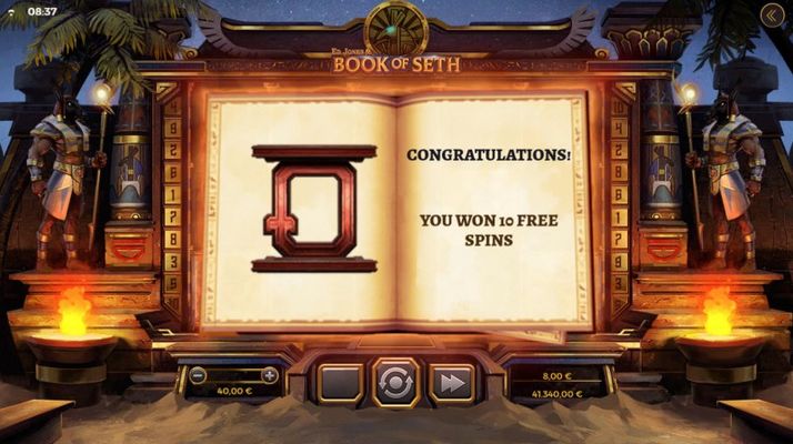 10 Free Spins Awarded