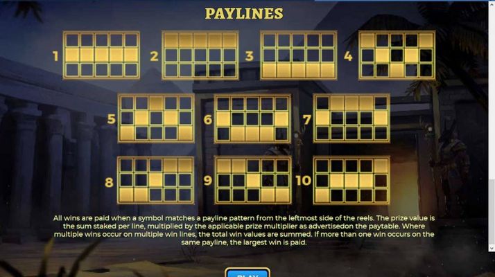 Paylines 1-10