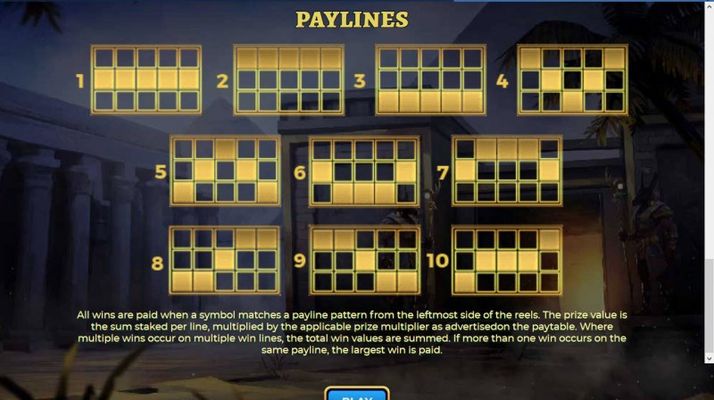 Paylines 1-10