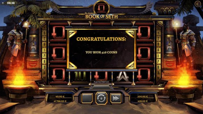 Ed Jones & Book of Seth :: Total free spins payout
