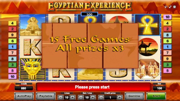 Egyptian Experience :: 15 Free Games Awarded