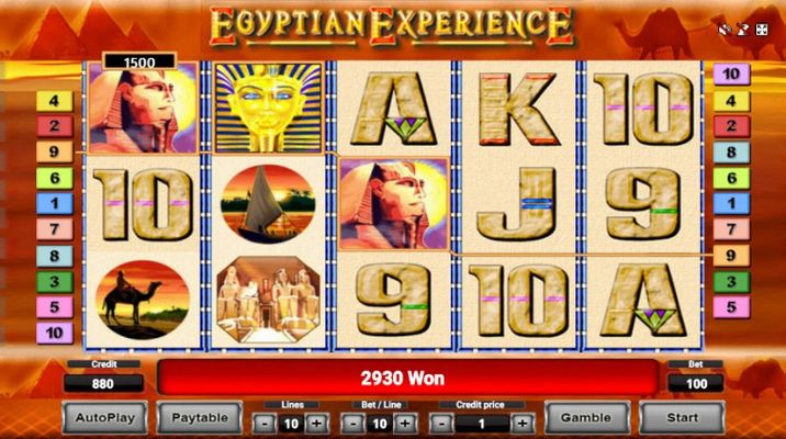 Egyptian Experience :: Multiple winning paylines