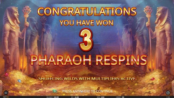 3 Free Spins Awarded