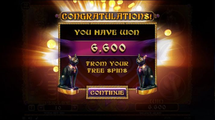 Total free spins payout