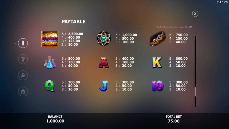 Paytable