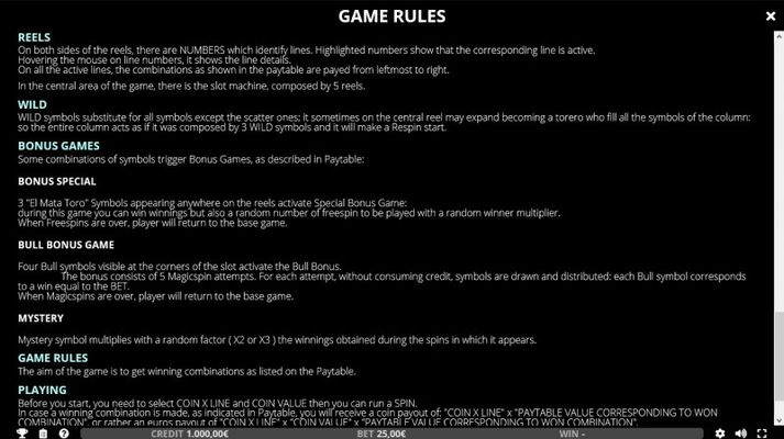 General Game Rules