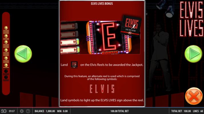 Elvis Lives :: Bonus Game Rules