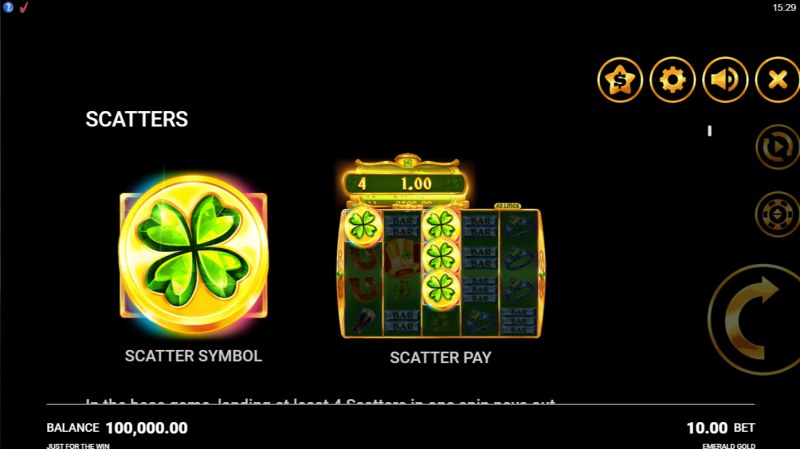 Emerald Gold :: Scatter Symbol Rules