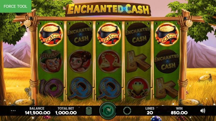 Enchanted Cash :: Scatter symbols triggers bonus feature