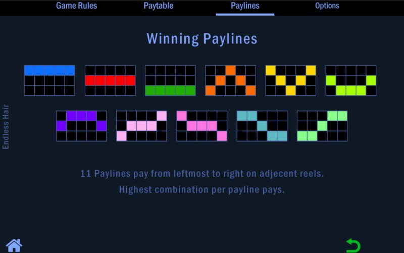 Paylines 1-11