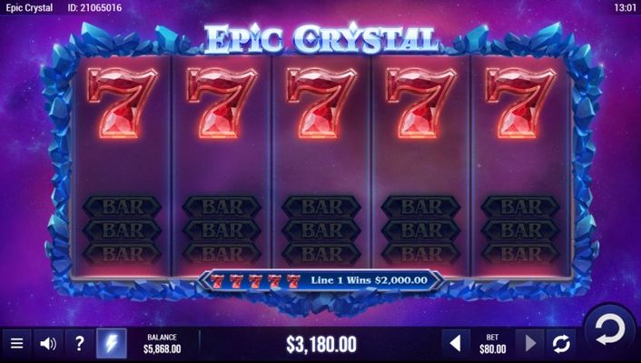 Epic Crystal :: A five of a kind win