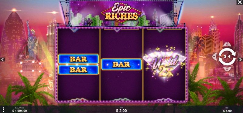 Epic Riches :: A three of a kind win