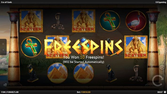 10 Free Spins Awarded