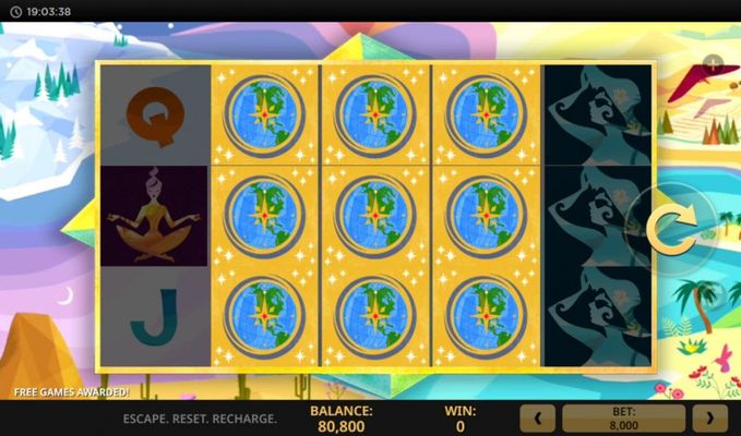 Scatter symbols triggers the free spins bonus feature