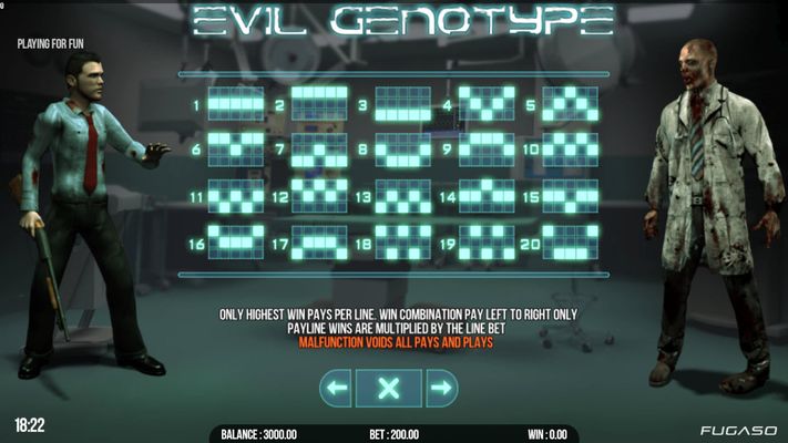 Evil Genotype :: Paylines 1-20