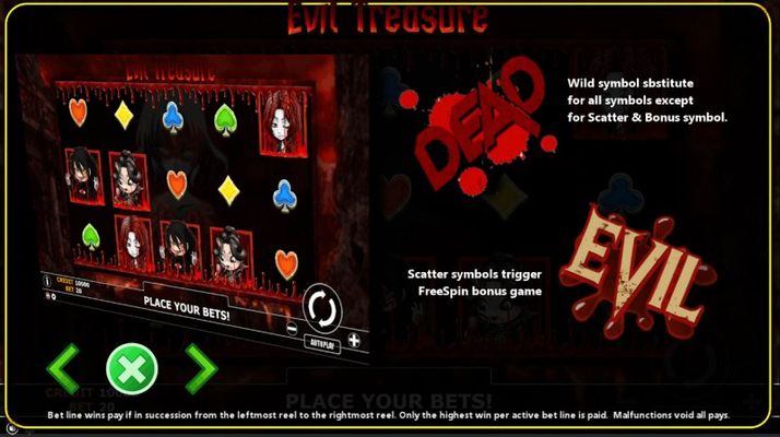Evil Treasure :: Wild and Scatter Rules