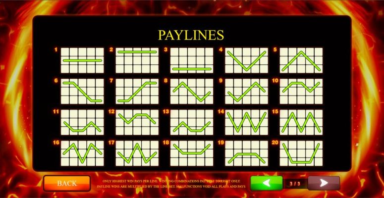 Paylines 1-20