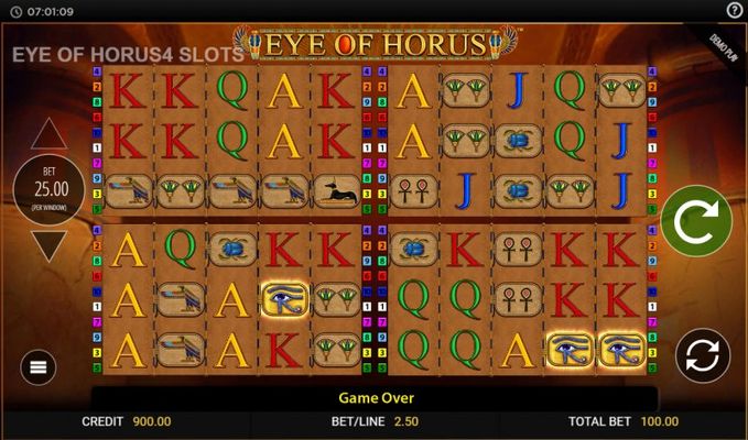 Eye of Horus Power 4 Slots :: Main Game Board