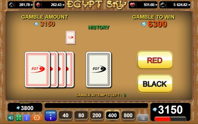 Red or Black Gamble feature