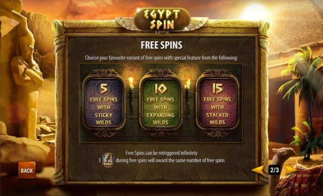 Choose your favorite variant of free spins with special features