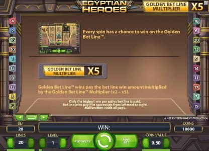 golden bet line multiplier game rules