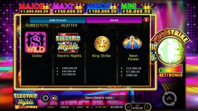 High value slot game symbols paytable