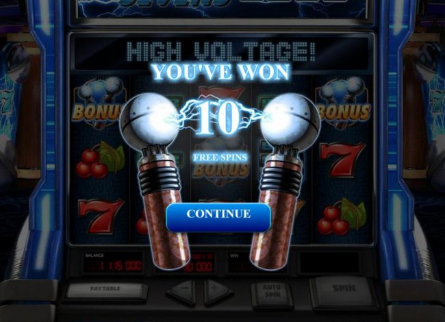 10 free spins awarded