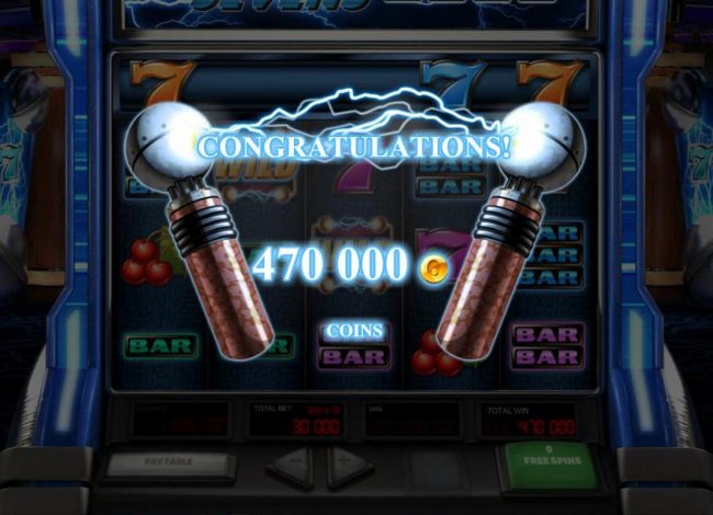 Total free spins payout 470000 coins
