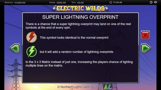 Super Lightning Overprint Rules