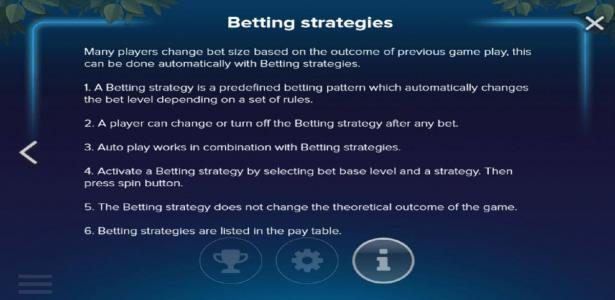 Betting Strategies - Rules