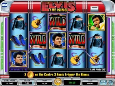 Multiline win triggers a 245 big win jackpot