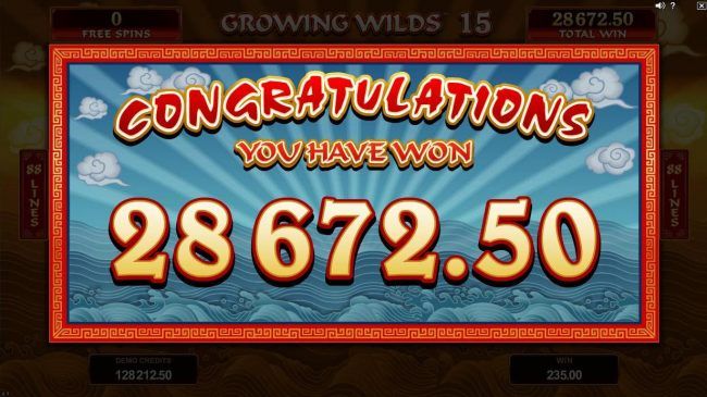 The Free Spins feature pays out a total of 28,672.00