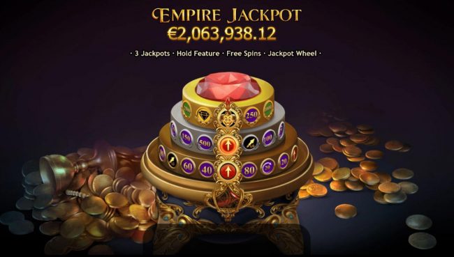 game features: 3 jackpots, Hold Feature, Free Spins and Jackpot Wheel