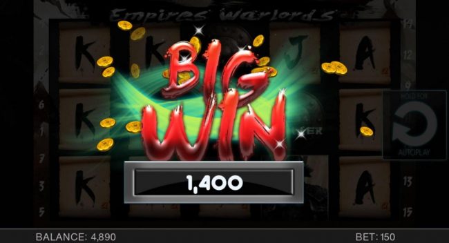 A 1,400 coin Big Win!