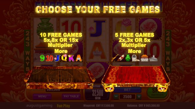 Pick your free spins feature