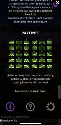 Paylines 1-25