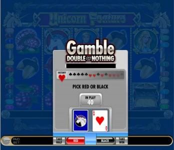 gamble feature game board - double or nothing