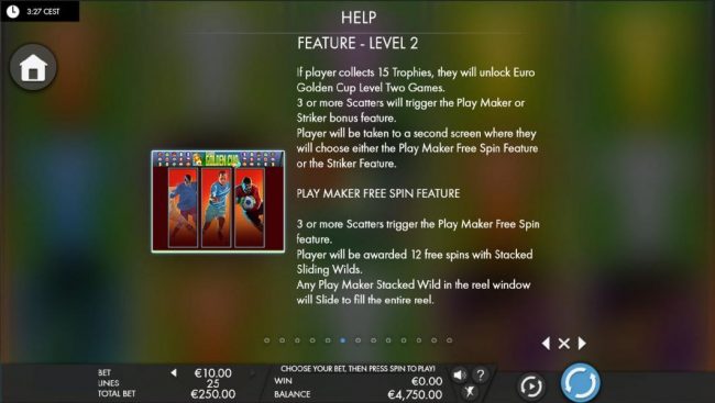 Feature - Level 2 Rules and Play Maker Free Spin Feature Rules.